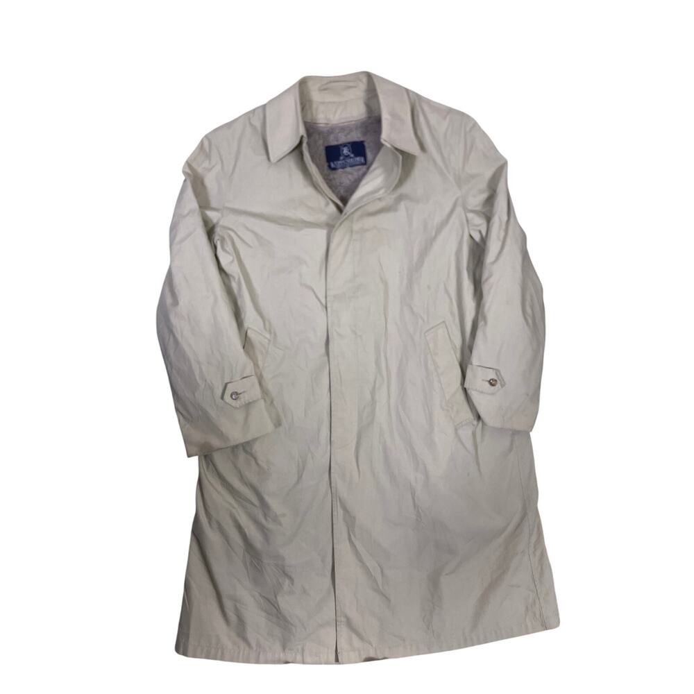 Vintage Kuppenheimer Fur Lined Trench Chore Coat Beige Men’s 44/Large Tall